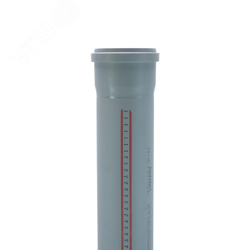 Труба канализационная 90x2000 мм НТЕМ однораструбная, серая - фото 2