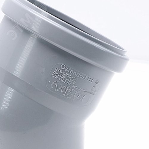 Отвод 90 30 град, для внутренней канализации, серый - фото 4