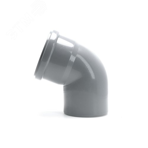 Отвод 90 67 град, для внутренней канализации, серый - фото 2
