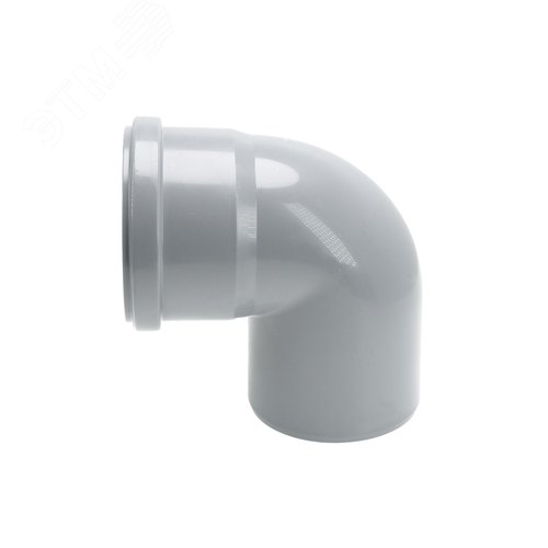 Отвод 90 87 град, для внутренней канализации, серый - фото 2