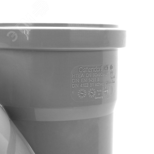 Тройник 90 45 град, канализационный - фото 4