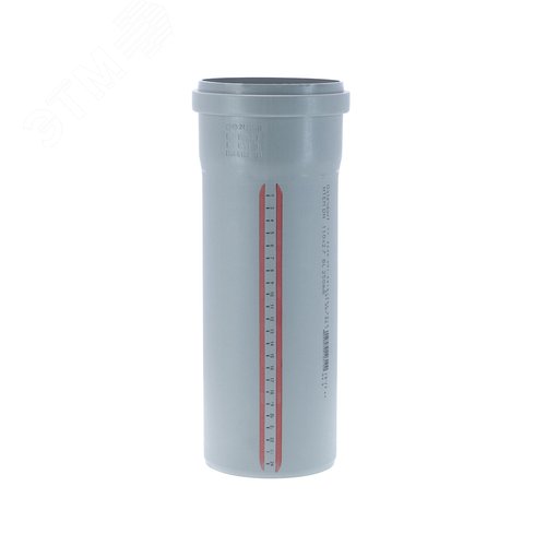 Труба канализационная 110x250 мм НТЕМ однораструбная, серая - фото 2