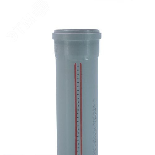 Труба канализационная 110x2000 мм НТЕМ однораструбная, серая - фото 2