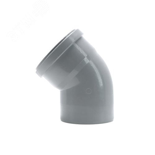 Отвод 110 45 град, для внутренней канализации, серый - фото 2