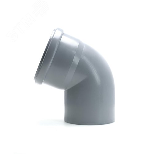 Отвод 125 67 град, для внутренней канализации, серый - фото 3