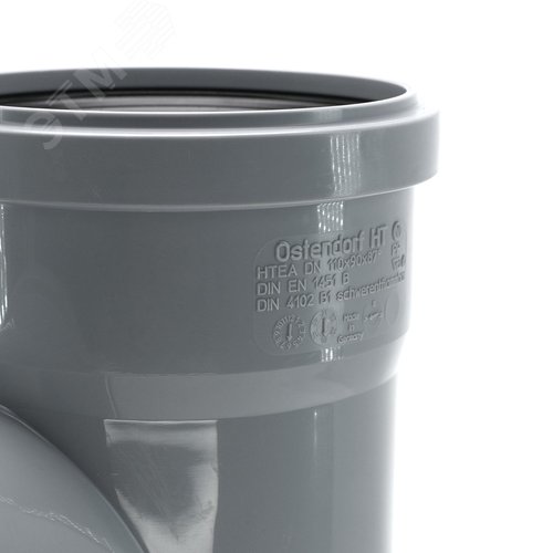 Тройник 110х90 87 град, канализационный - фото 4