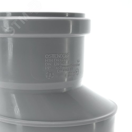 Переход 110x75 эксцентрический, канализационный - фото 4