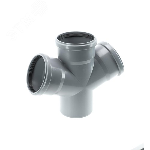 Крестовина 110 67 град одноплоскостная, однораструбная, канализационная - фото 1