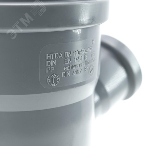 Крестовина 110х50х50 67 град одноплоскостная, канализационная - фото 4