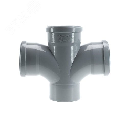 Крестовина 110 87 град, с радиальным подключением, канализационная - фото 2