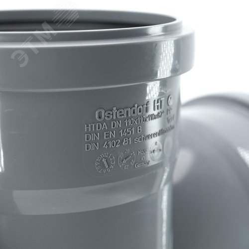 Крестовина 110 87 град, с радиальным подключением, канализационная - фото 4