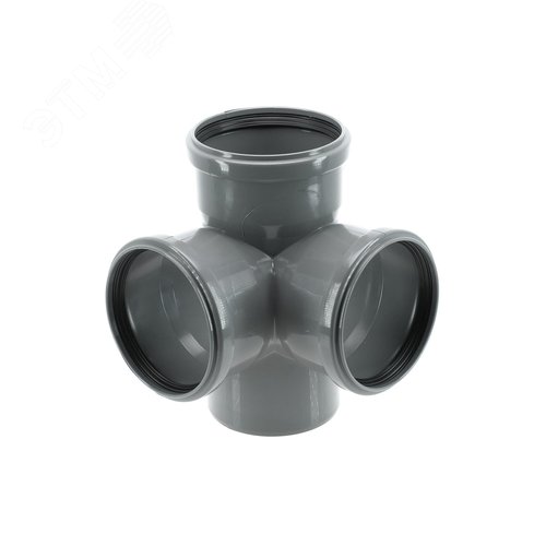 Крестовина 110 87 град двухплоскостная, канализационная - фото 1