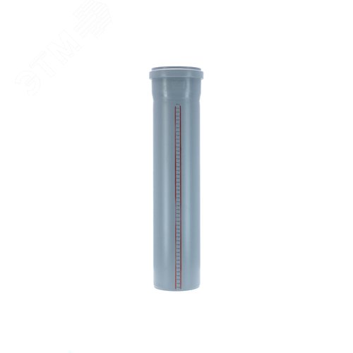 Труба канализационная 125x500 мм НТЕМ однораструбная, серая - фото 2