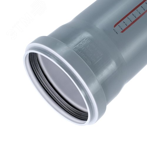 Изображение товара Труба канализационная 125x2000 мм НТЕМ однораструбная, серая (шт)