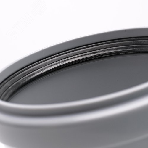 Отвод 125 15 град, для внутренней канализации, серый - фото 3