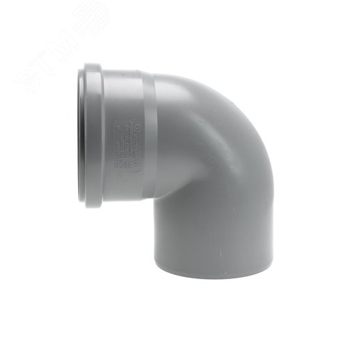 Отвод 125 87 град, для внутренней канализации, серый - фото 2