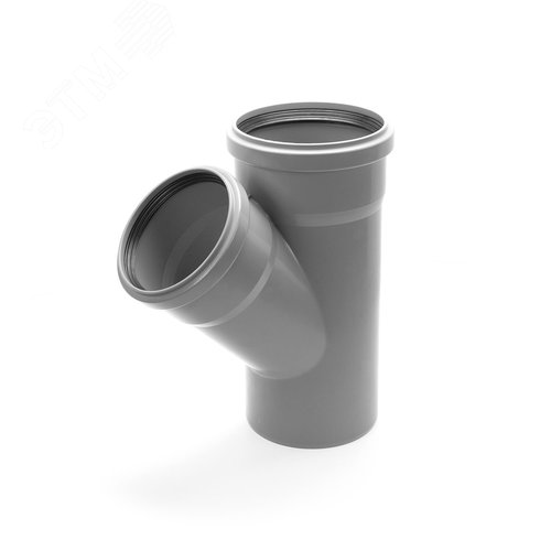 Тройник 125х110 45 град, канализационный - фото 1