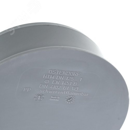 Заглушка 125 мм для внутренней канализации, серая - фото 3