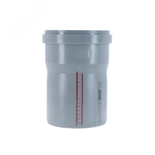 Труба канализационная 160x150 мм НТЕМ однораструбная, серая - фото 2