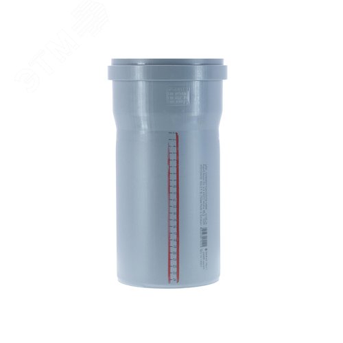 Труба канализационная 160x250 мм НТЕМ однораструбная, серая - фото 2