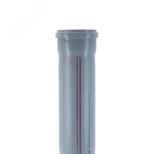 Труба канализационная 160x1500 мм НТЕМ однораструбная, серая - фото 2