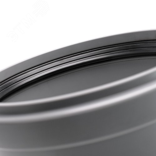 Отвод 160 15 град, для внутренней канализации, серый - фото 3