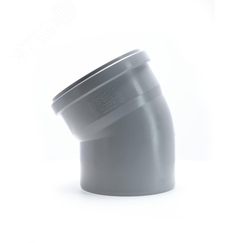 Отвод 160 30 град, для внутренней канализации, серый - фото 2