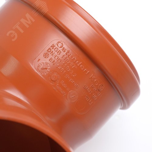 Отвод 110 87 град., для наружной канализации - фото 4