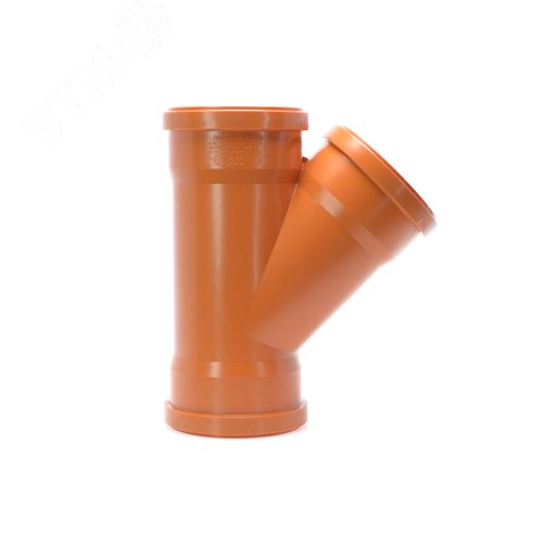 Тройник 110 45 град., трехраструбный, для наружной канализации - фото 2