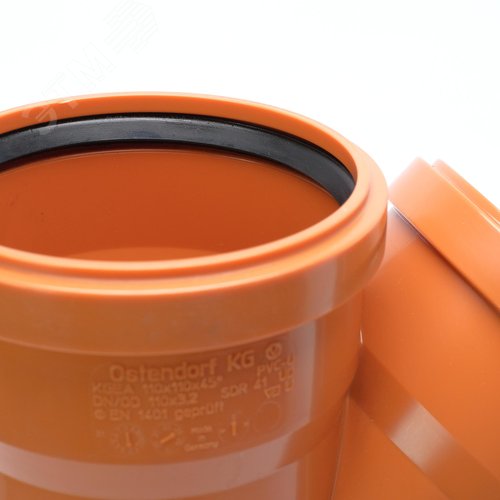 Тройник 110 45 град., трехраструбный, для наружной канализации - фото 3