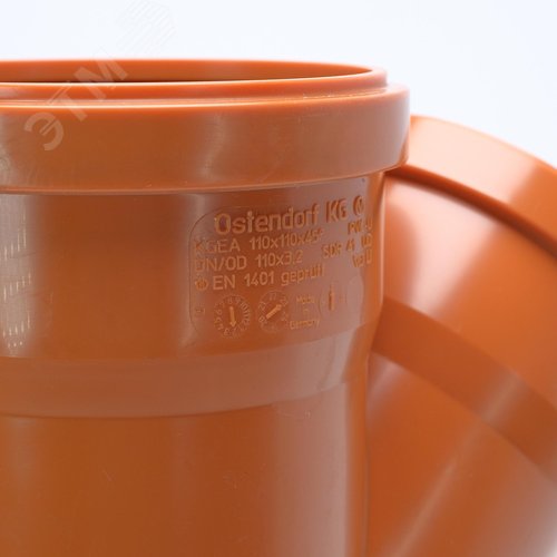 Тройник 110 45 град., трехраструбный, для наружной канализации - фото 4