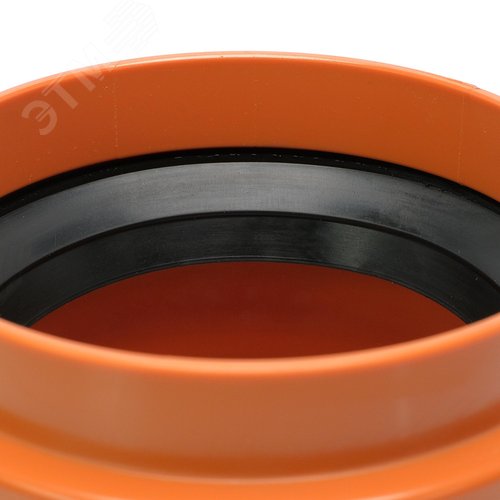 Переход 110 мм ПВХ на гладкий конец бетонной трубы, для наружной канализации - фото 3