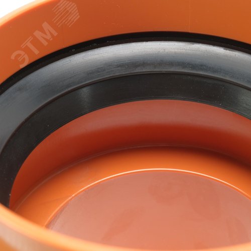 Переход 110 мм ПВХ на гладкий конец бетонной трубы, для наружной канализации - фото 5