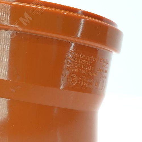 Отвод 125 15 град., для наружной канализации - фото 4