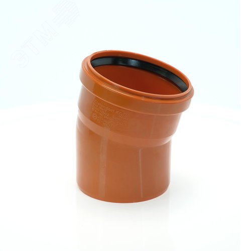 Отвод 125 15 град., для наружной канализации - фото 1