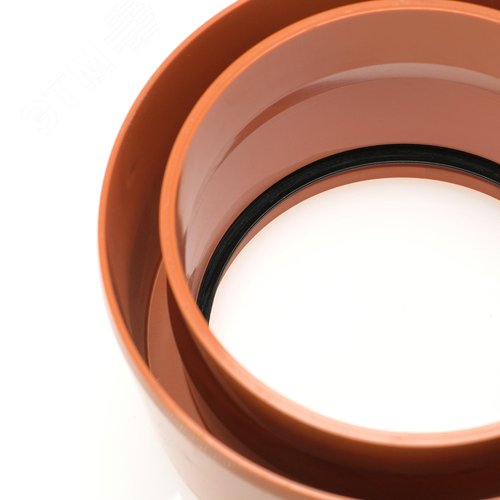 Переход 125 мм ПВХ на муфту бетонной трубы, для наружной канализации - фото 6