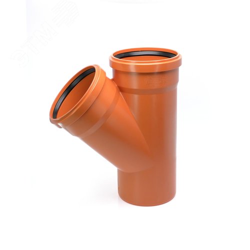 Тройник 160 45 град., для наружной канализации - фото 1