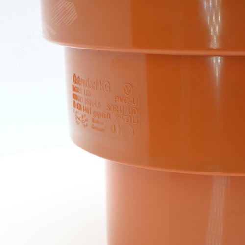 Переход 160 мм ПВХ на гладкий конец бетонной трубы, для наружной канализации - фото 4