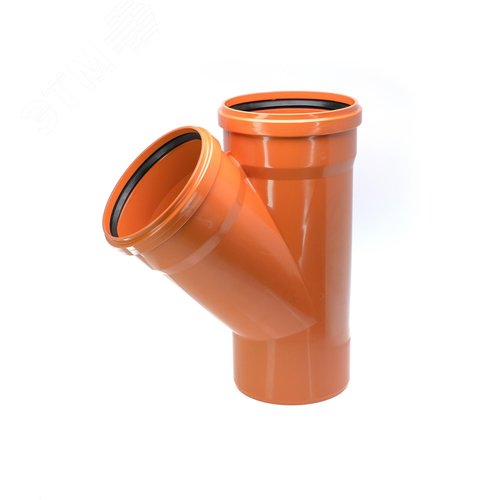 Тройник 200 45 град., для наружной канализации - фото 1