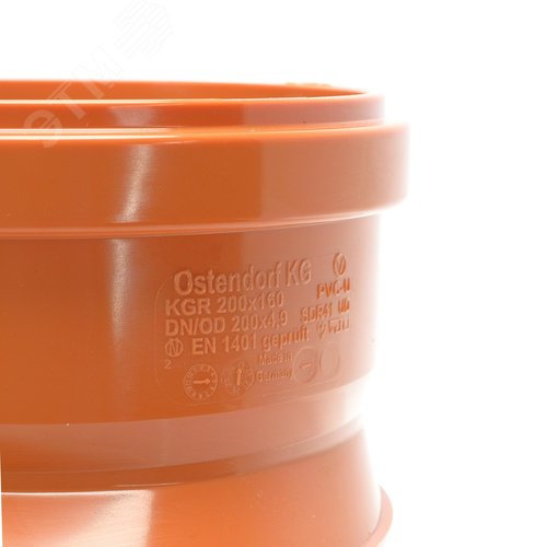 Переход 200х160 эксцентрический, для наружной канализации - фото 4