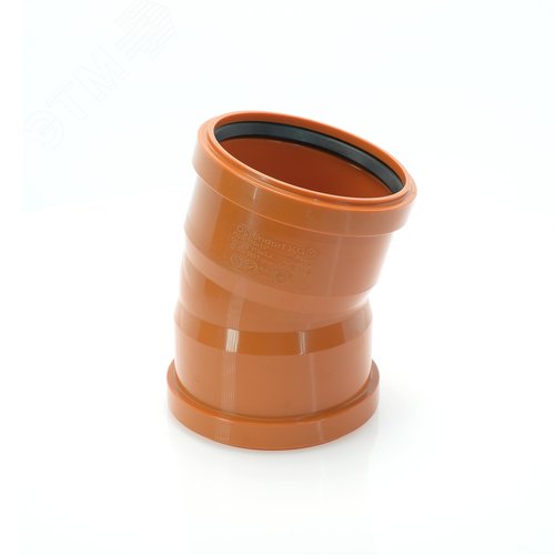 Изображение товара Отвод 110 15 град., двухраструбный, для наружной канализации (шт)