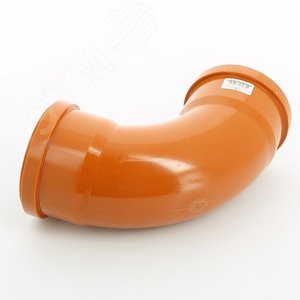 Отвод 110 87 град., двухраструбный, для наружной канализации - фото 2