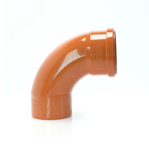 Отвод 110 87 град., радиальный, для наружной канализации - фото 2