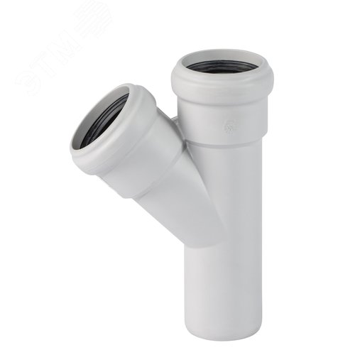 Тройник 50 45 град, для бесшумной канализации - фото 1