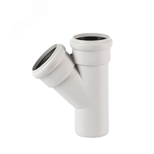 Тройник 75 45 град, для бесшумной канализации - фото 1