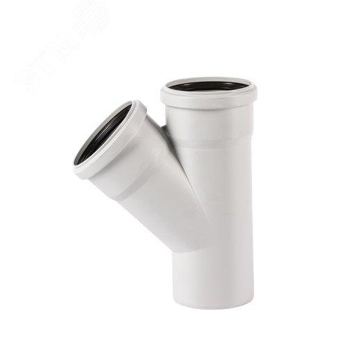 Тройник 90 45 град, для бесшумной канализации - фото 1