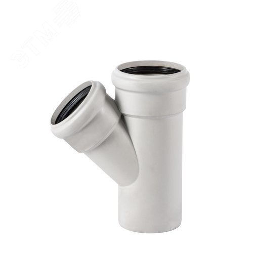 Изображение товара Тройник 90х75 45 град, для бесшумной канализации (шт)
