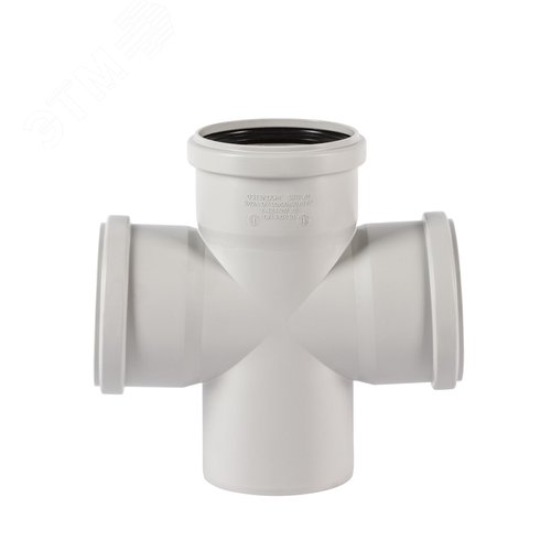 Крестовина 90 87 град, для малошумной канализации - фото 1