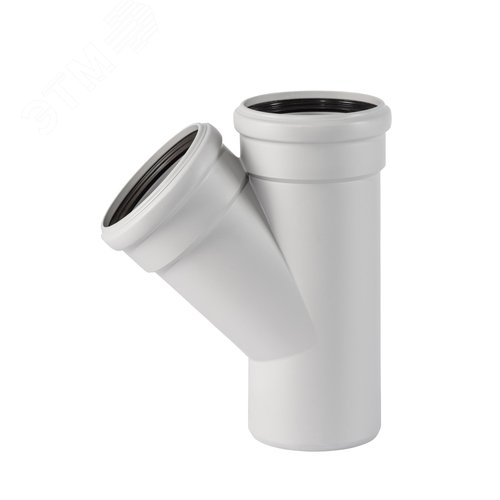 Тройник 125 45 град, для бесшумной канализации - фото 1