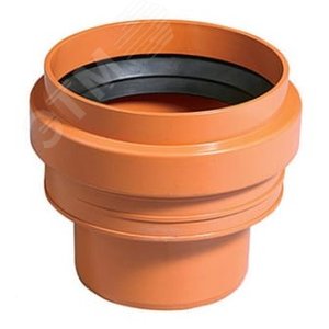 Изображение товара Переход 110 мм ПВХ на гладкий конец бетонной трубы, для наружной канализации (шт)